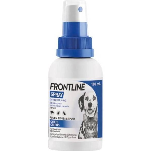 Frontline - FRONTLINE Spray 100 ml - Puces, tiques, poux - Chien et chat - Image 1