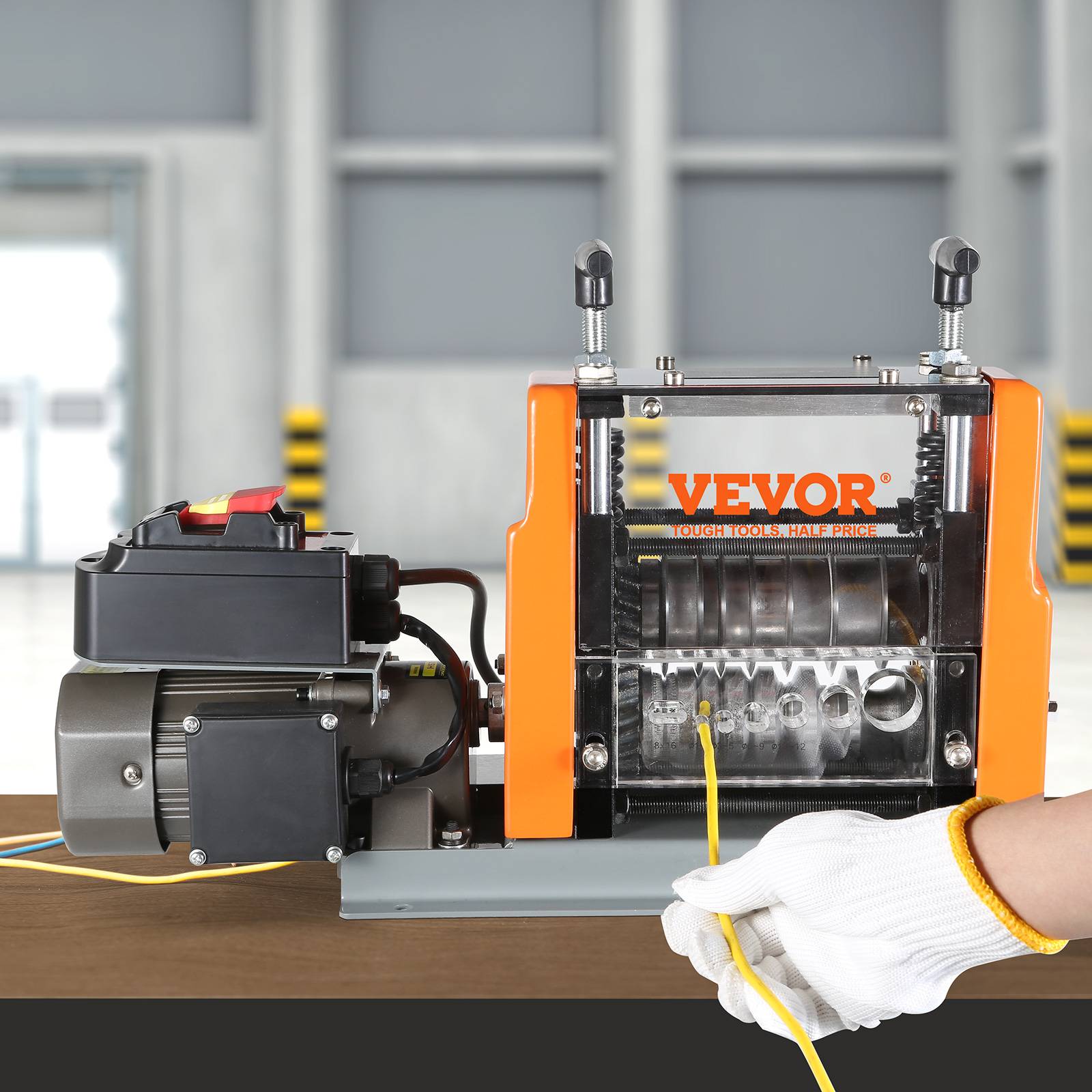 VEVOR Machine à dénuder électrique 1,5-25 mm 60W, auto-motorisée, 6 canaux ronds, 1 plat, recyclage. - Image 8