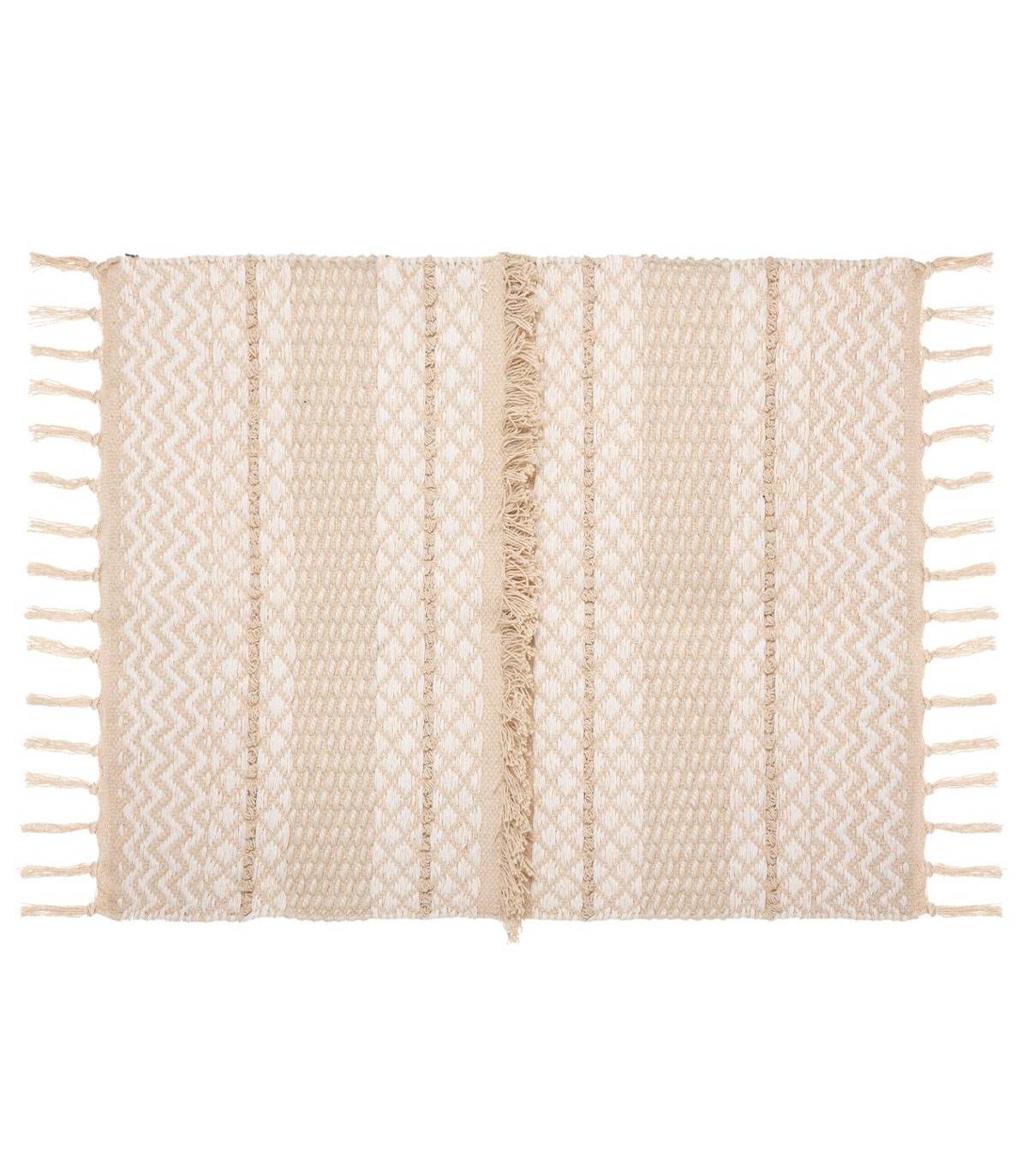 Tapis décoratif en Coton motif sable et cuivre 60 x 90 cm - Image 1