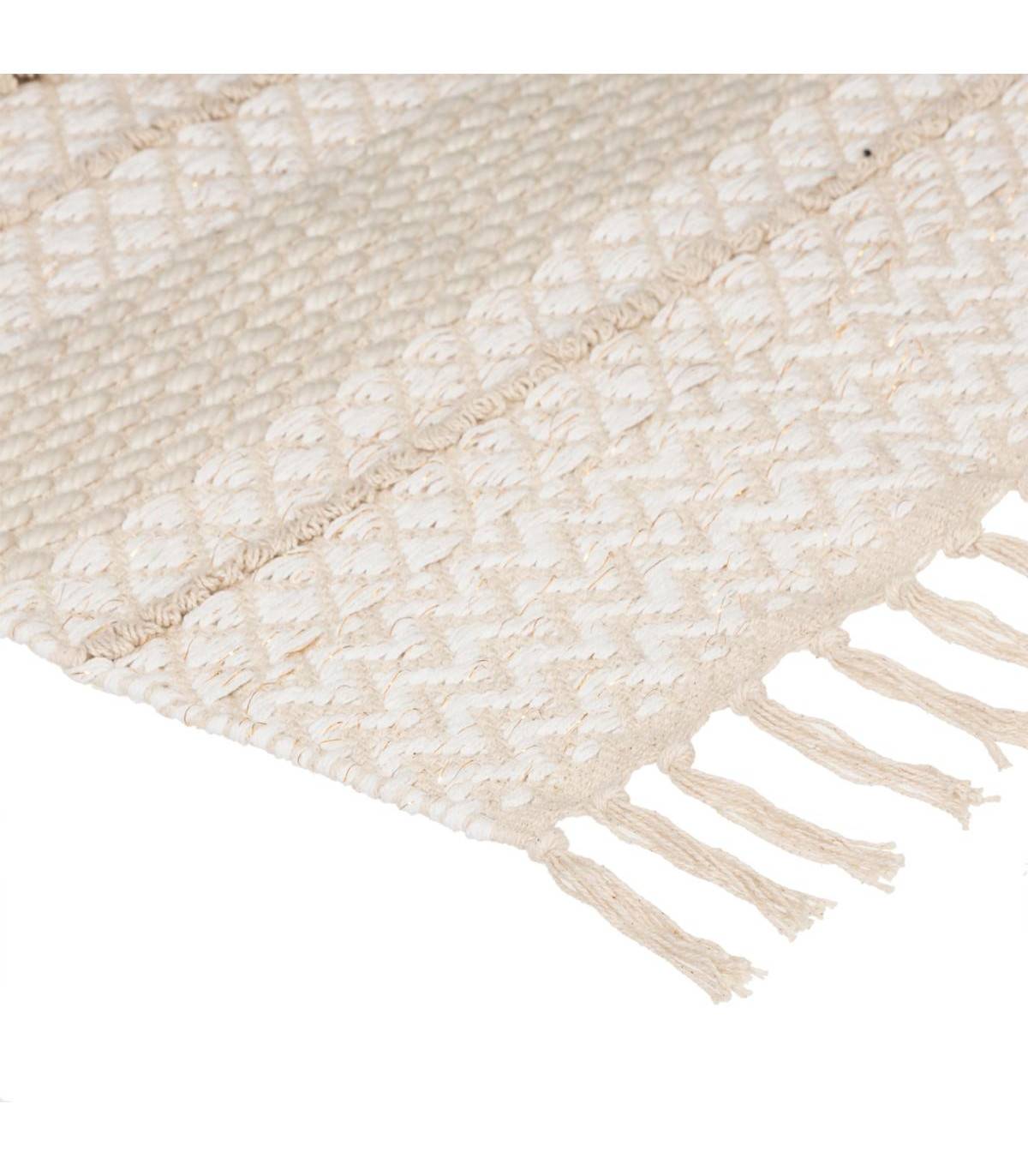 Tapis décoratif en Coton motif sable et cuivre 60 x 90 cm - Image 2