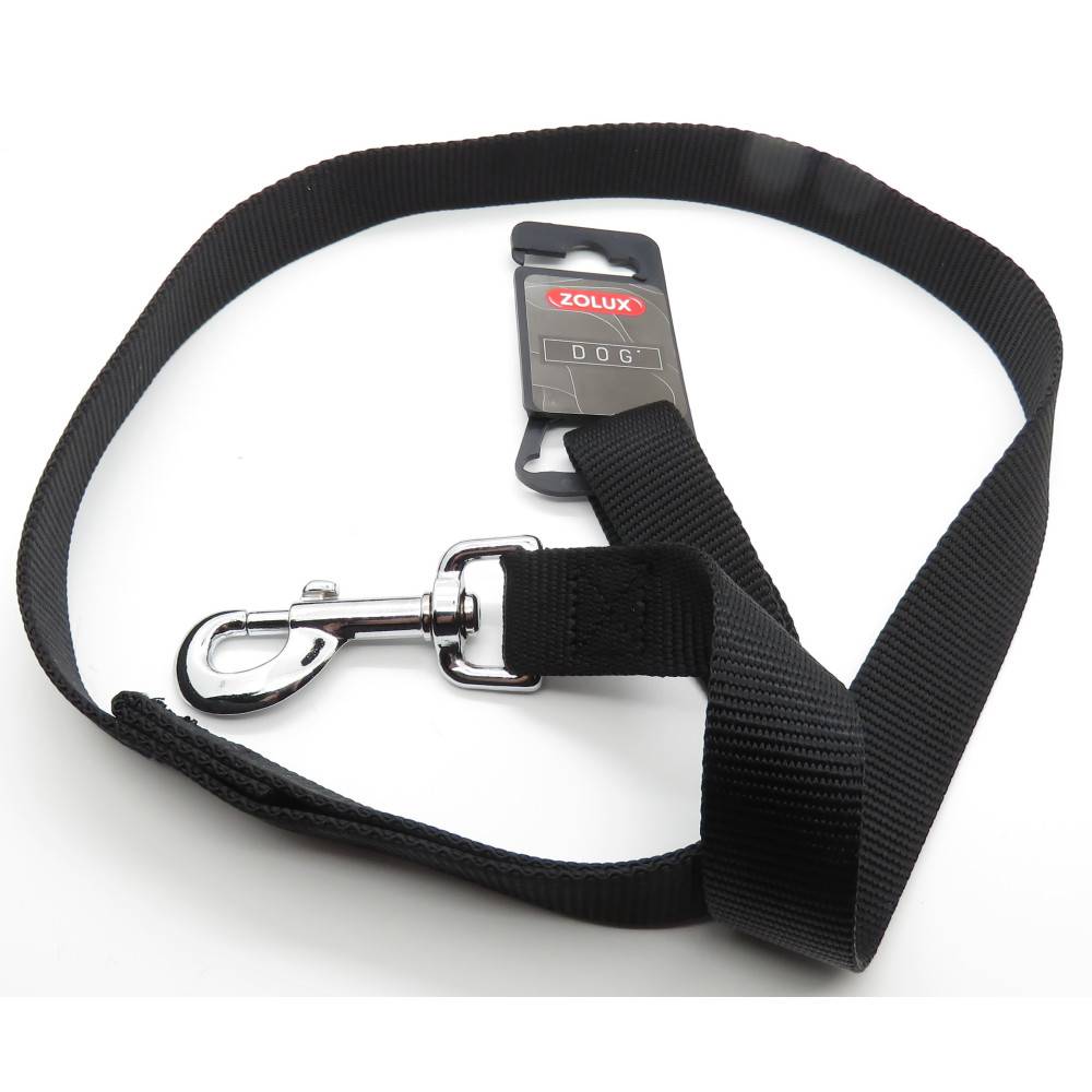 Zolux - Laisse nylon 1 m x 25 mm noir pour chien - Image 1