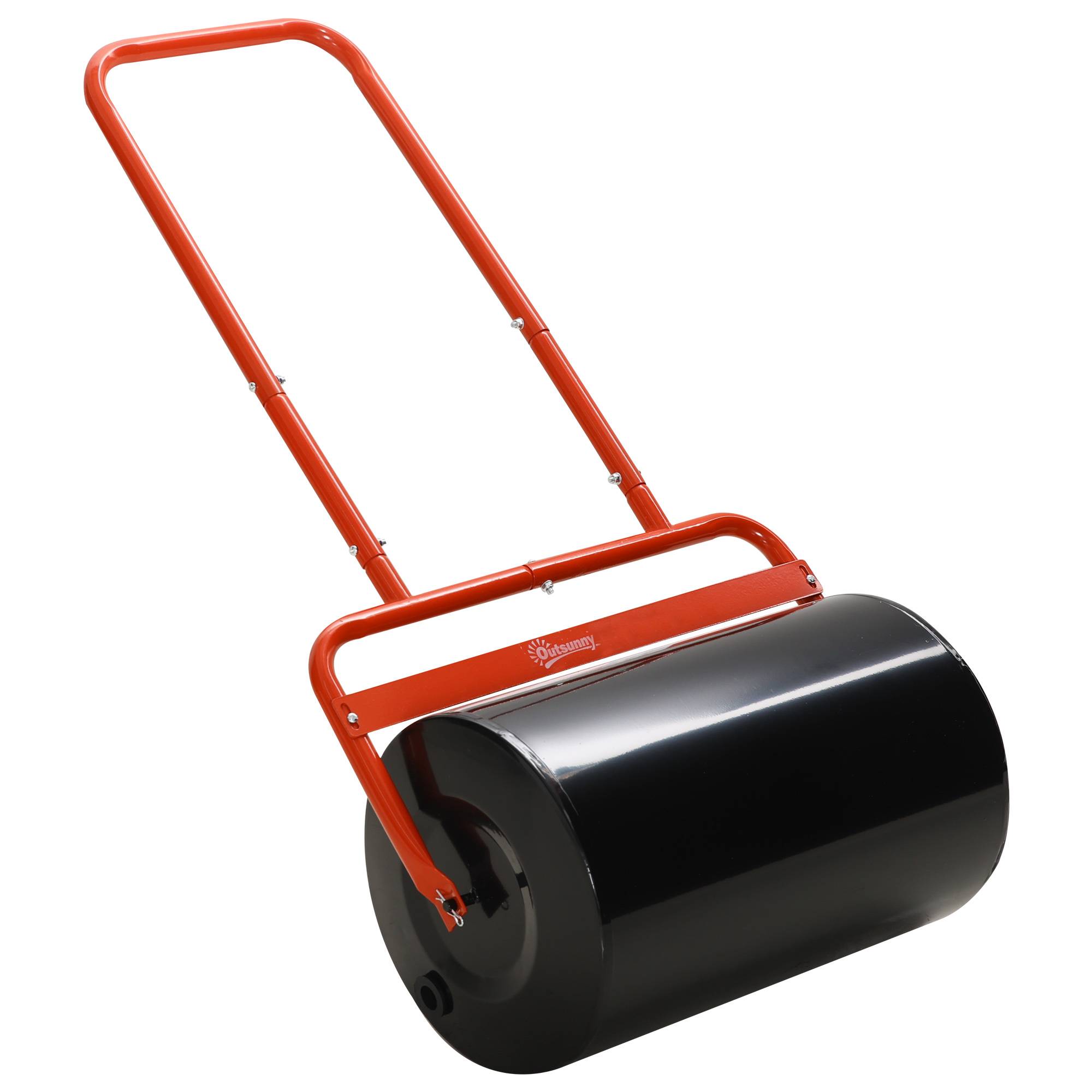 Outsunny - Rouleau à gazon jardin 59x32x113 cm avec poignée lestage max. 38L acier rouge noir - Outsunny - Image 1