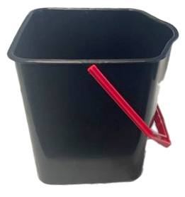 Seau 15L Noir Anse Rouge Pour Chariot 005 Black - Guialto