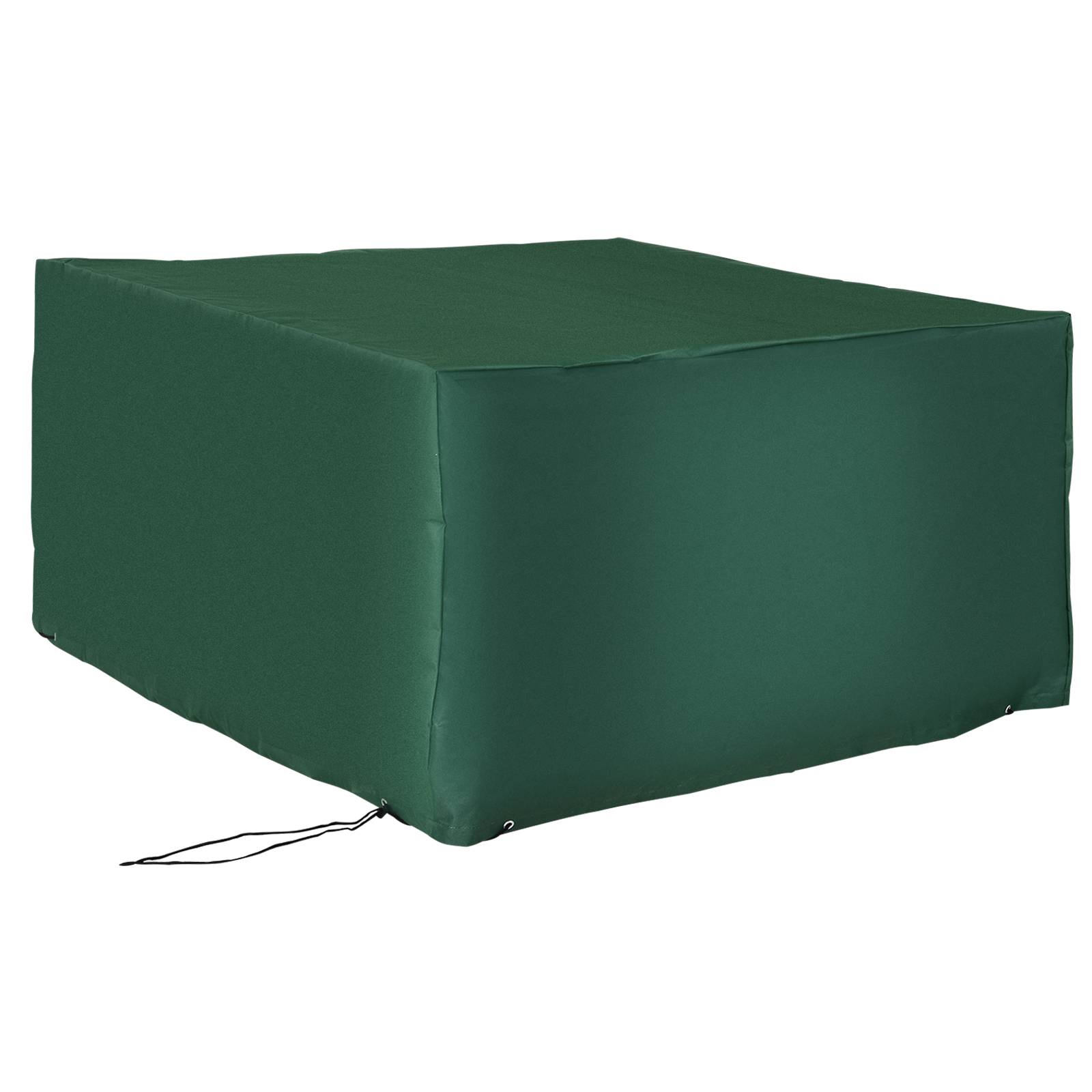 ComfortXL - Housse mobilier de jardin Oxford 600D verte 135 x 135 x 75 cm protection pluie neige UV avec cordon solide - Image 2