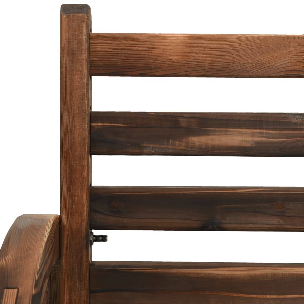 Helloshop26 - Banc de jardin meuble de patio d'extérieur terrasse 142 cm bois de sapin massif - Image 6