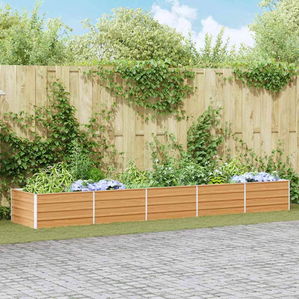 Prolenta Premium - Jardinière acier marron  400 x 80 x 45 cm  - Prolenta premium p353.7 - Image 1
