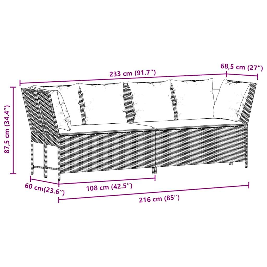 ComfortXL - Canapé Extérieur Confortable Résine Tressée Gris Clair & Cadre Acier pour Salon Jardin Tendance Gris – ComfortXL Outdoor Living - Image 9