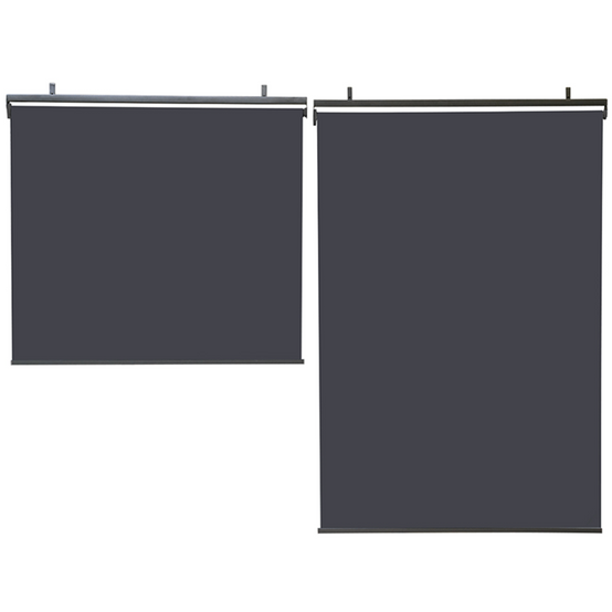 Lot de 2 stores enrouleurs L.124 x H. 225 CM pour pergola gris anthracite - Image 4