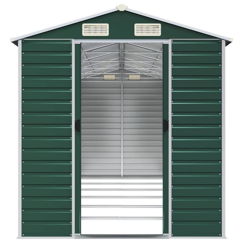 Vidaxl - Abri de jardin vert 191x555x198 cm acier galvanisé vidaXL 3188236 - Image 6