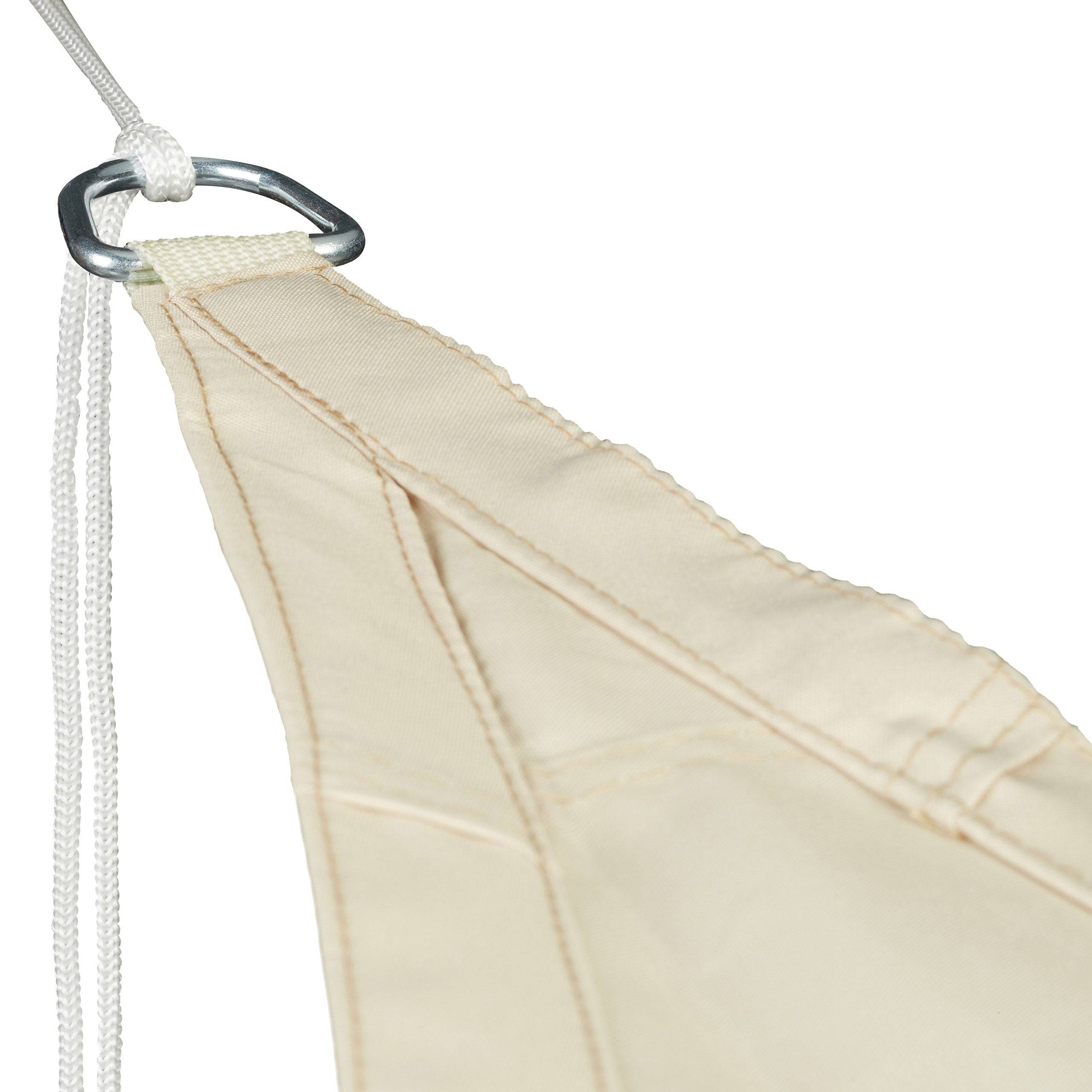 Helloshop26 - Voile d'ombrage triangle léger tendeurs 3,5 m beige - Image 2