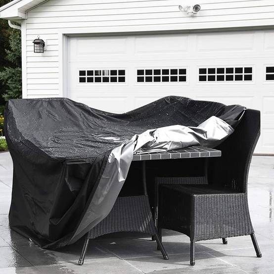 IntiMeg - Housse de protection d'extérieur,Housse Table de Jardin pour Tables,Chaise200x160x70cm,noir IntiMeg - Image 2