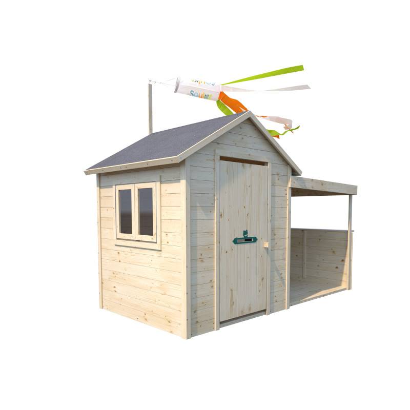 Soulet - Cabane en bois avec préau SARAH - Image 1