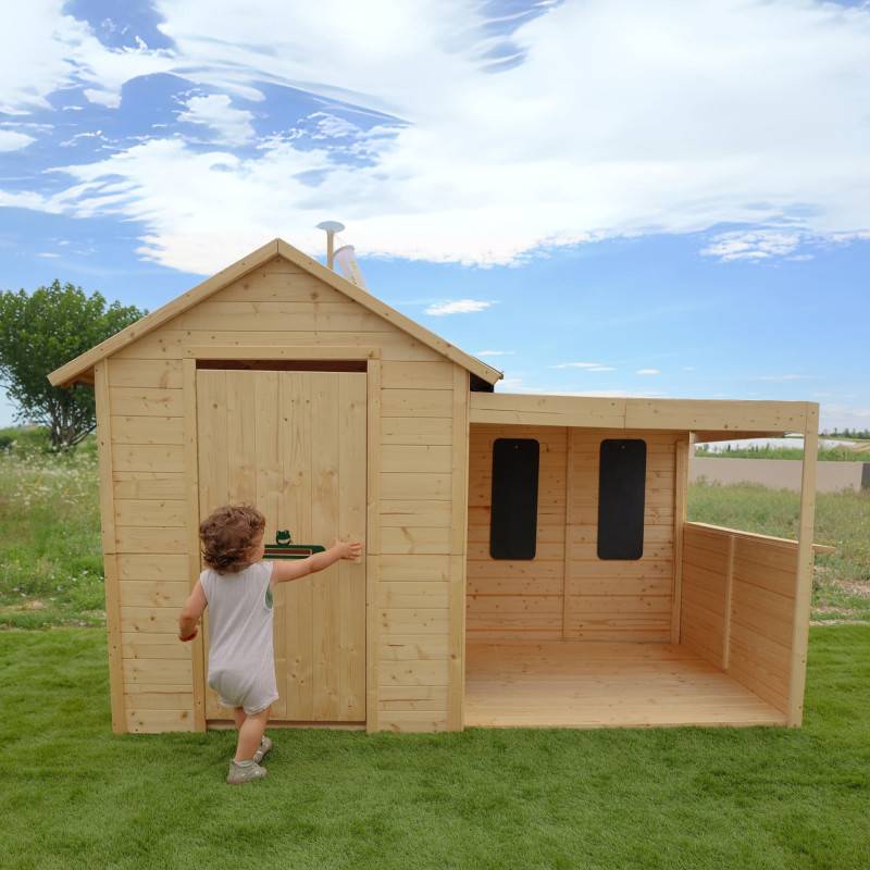 Soulet - Cabane en bois avec préau SARAH - Image 4
