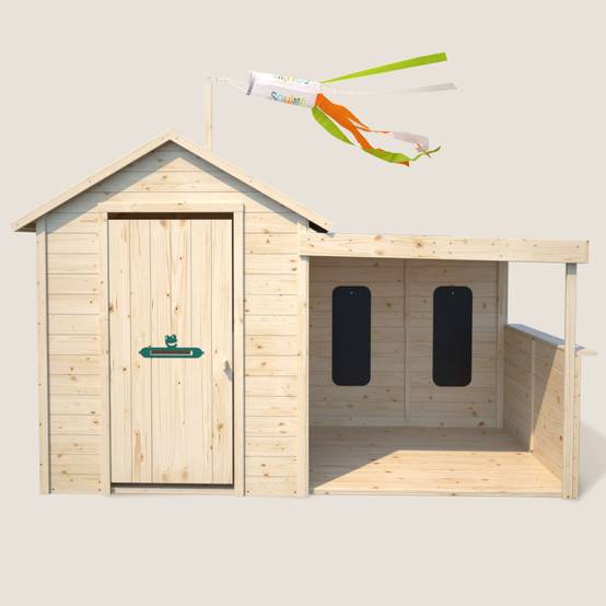 Soulet - Cabane en bois avec préau SARAH - Image 3