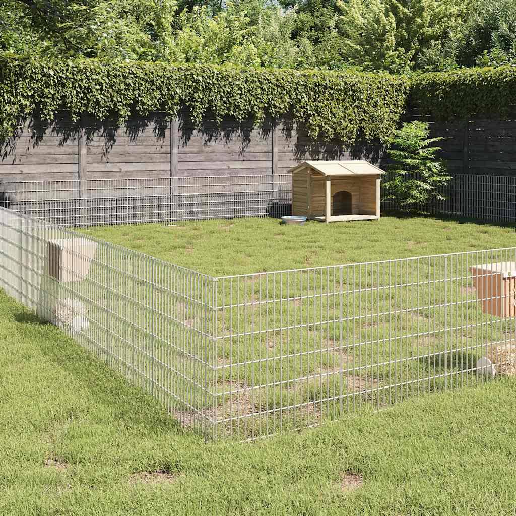 Vidaxl - Enclos pour animaux en liberté 48panneaux 54x60cm fer galvanisé vidaXL 3321346 - Image 1
