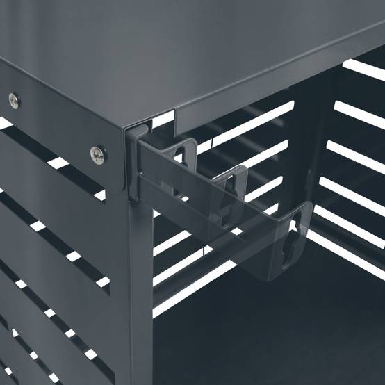 Cache climatiseur métal gris anthracite protection unité extérieur 95 x 48 x 80 cm - Image 4