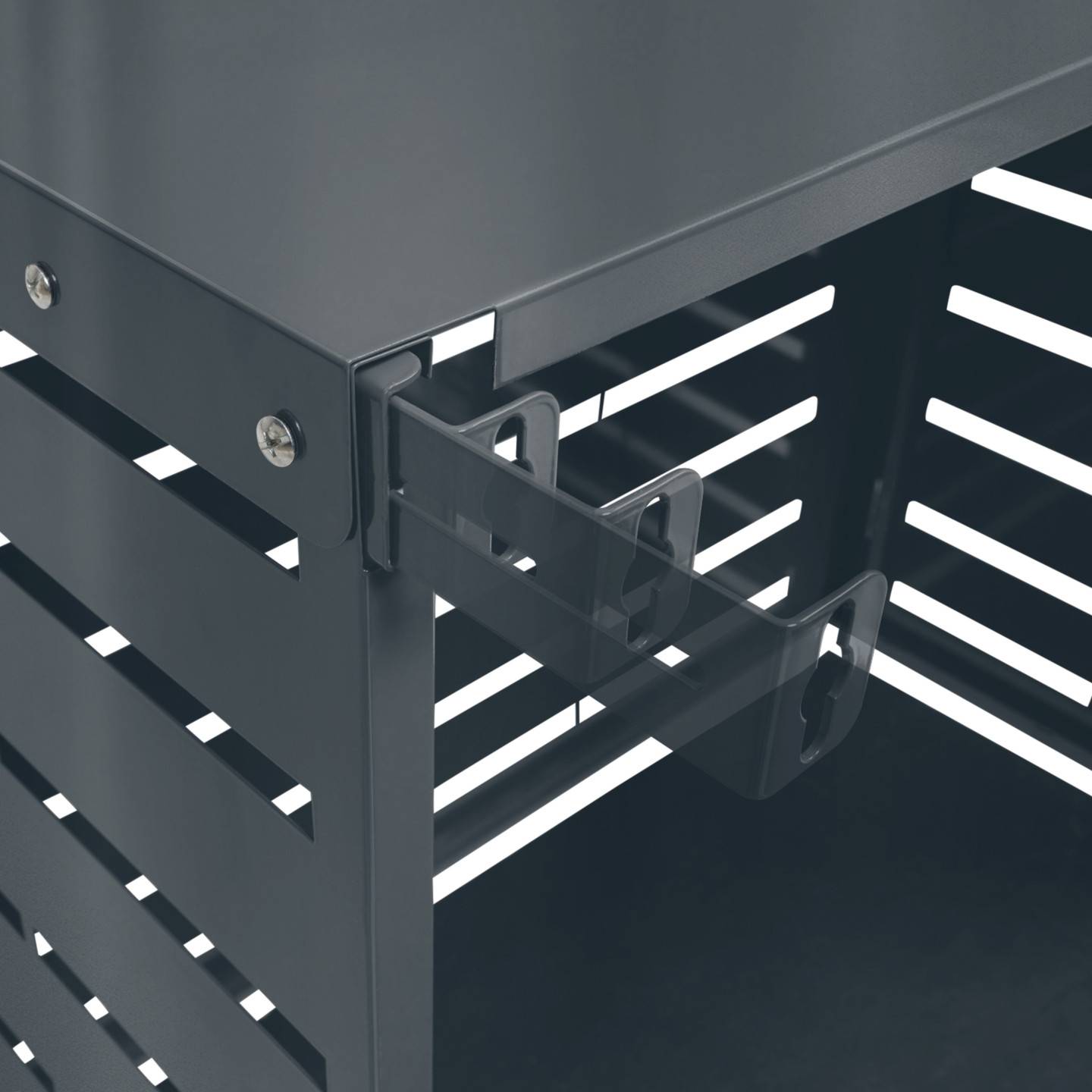 Cache climatiseur métal gris anthracite protection unité extérieur 95 x 48 x 80 cm - Image 4