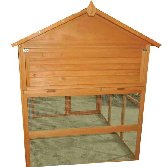 Pigeonnier bois 3 cases avec volière galvanisée – 130 x 160 cm - Image 2