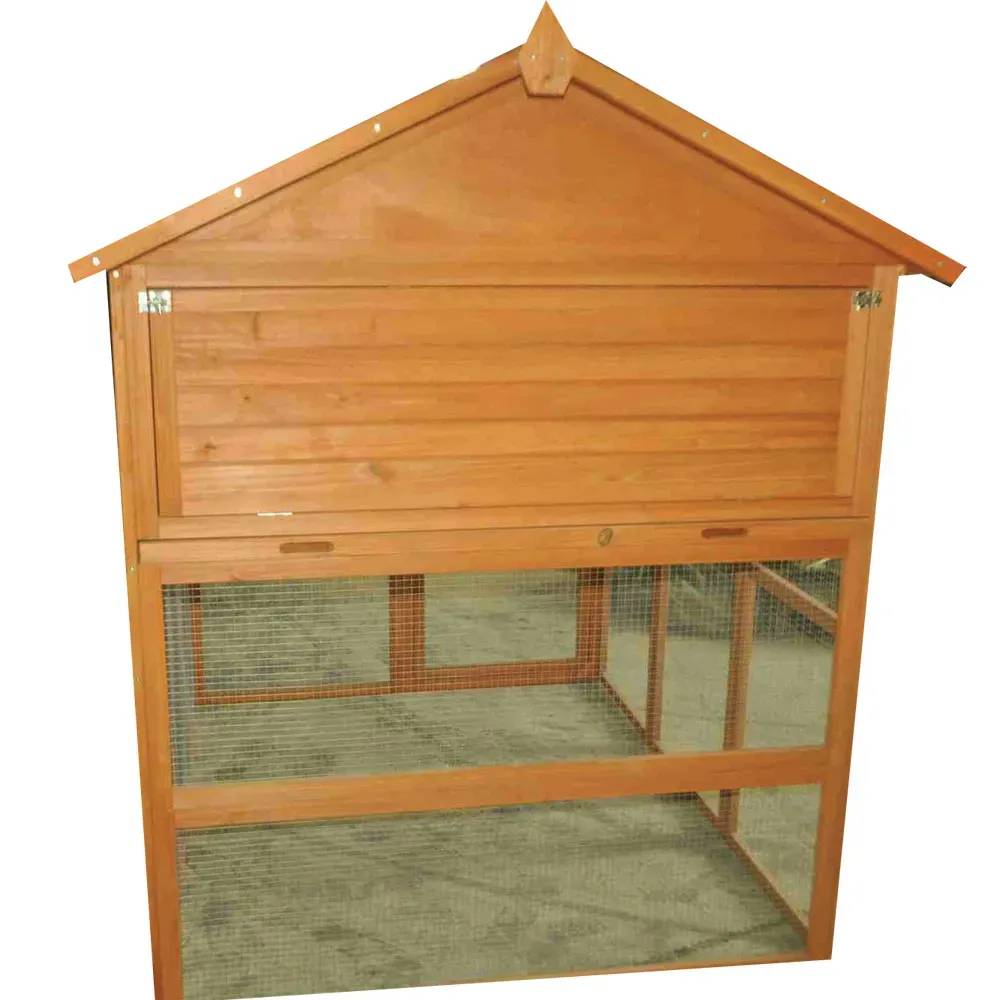 Pigeonnier bois 3 cases avec volière galvanisée – 130 x 160 cm - Image 2