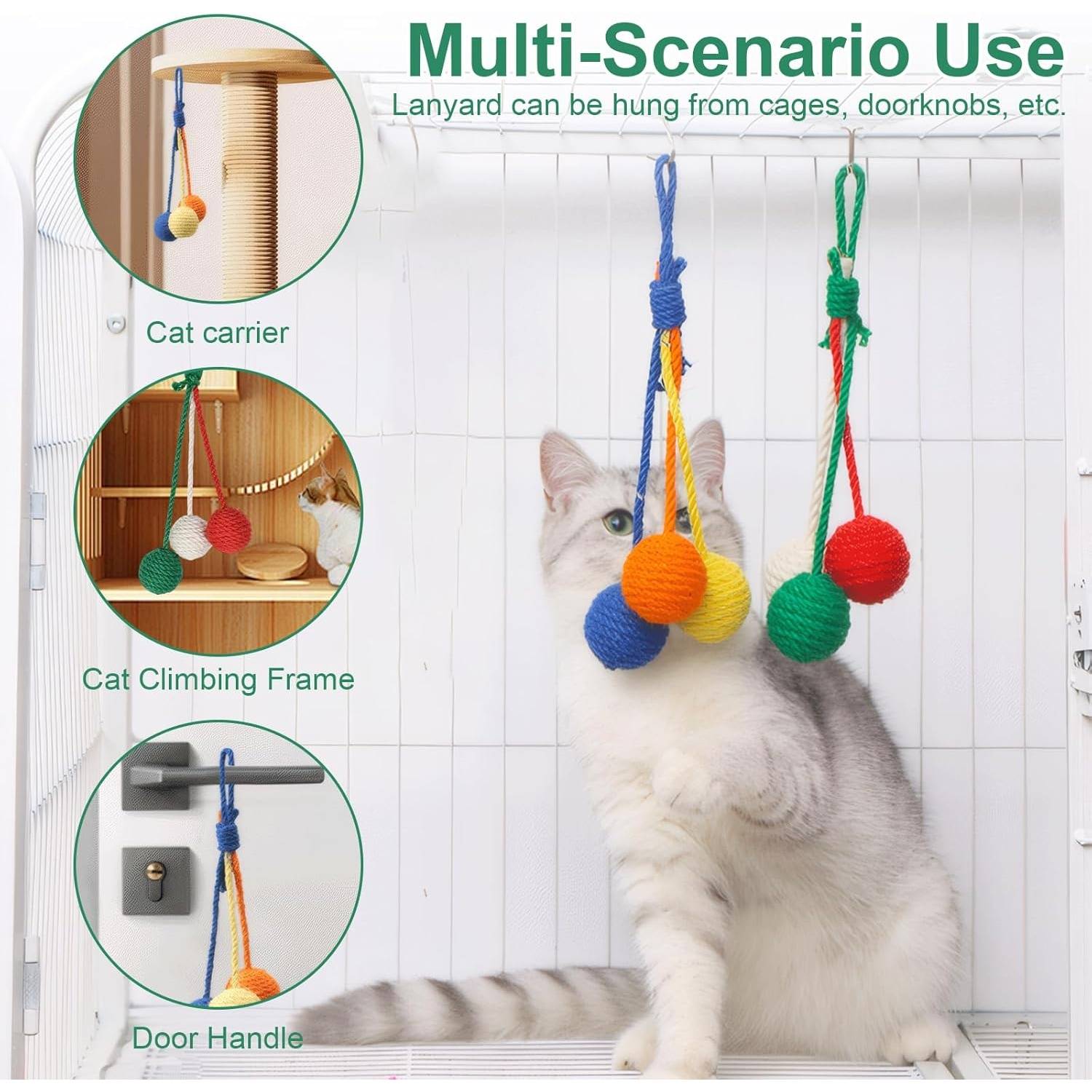 DtopbuyAge - Pelota sisal con campana - Juguete interactivo para gatos DtopbuyAge - Image 5