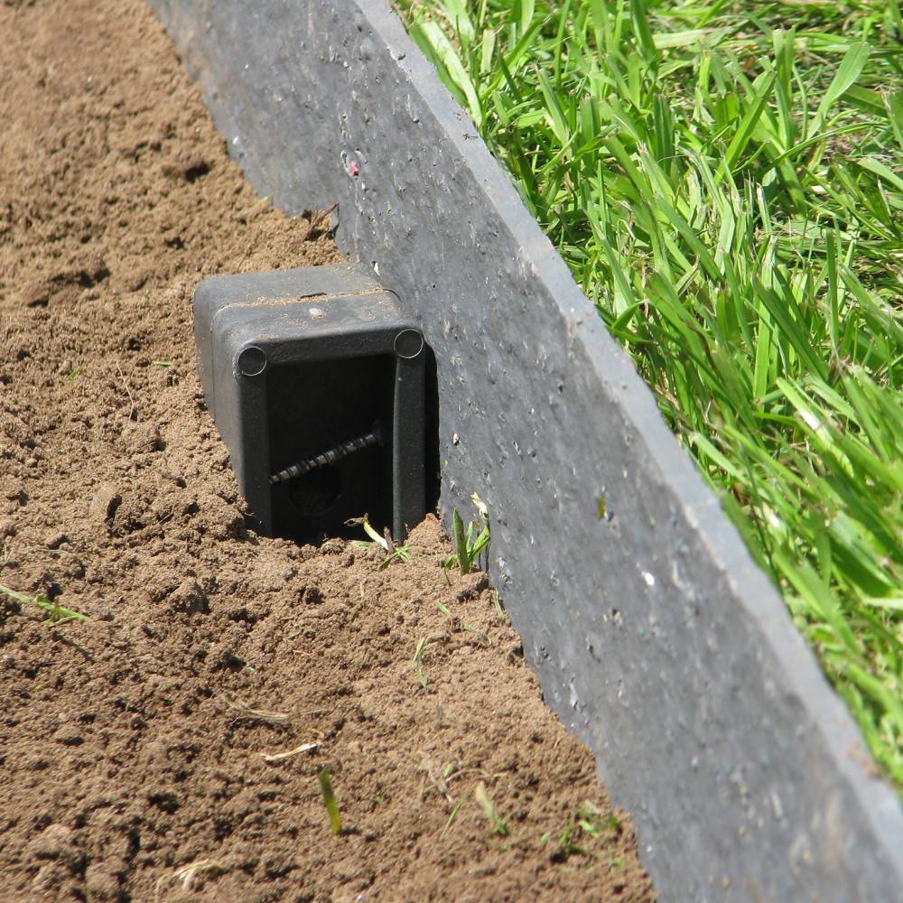 Ecolat - Lot de 10 piquets à planter Ecolat plastique gris, H.38 x L.4 cm ECOLAT - Image 1
