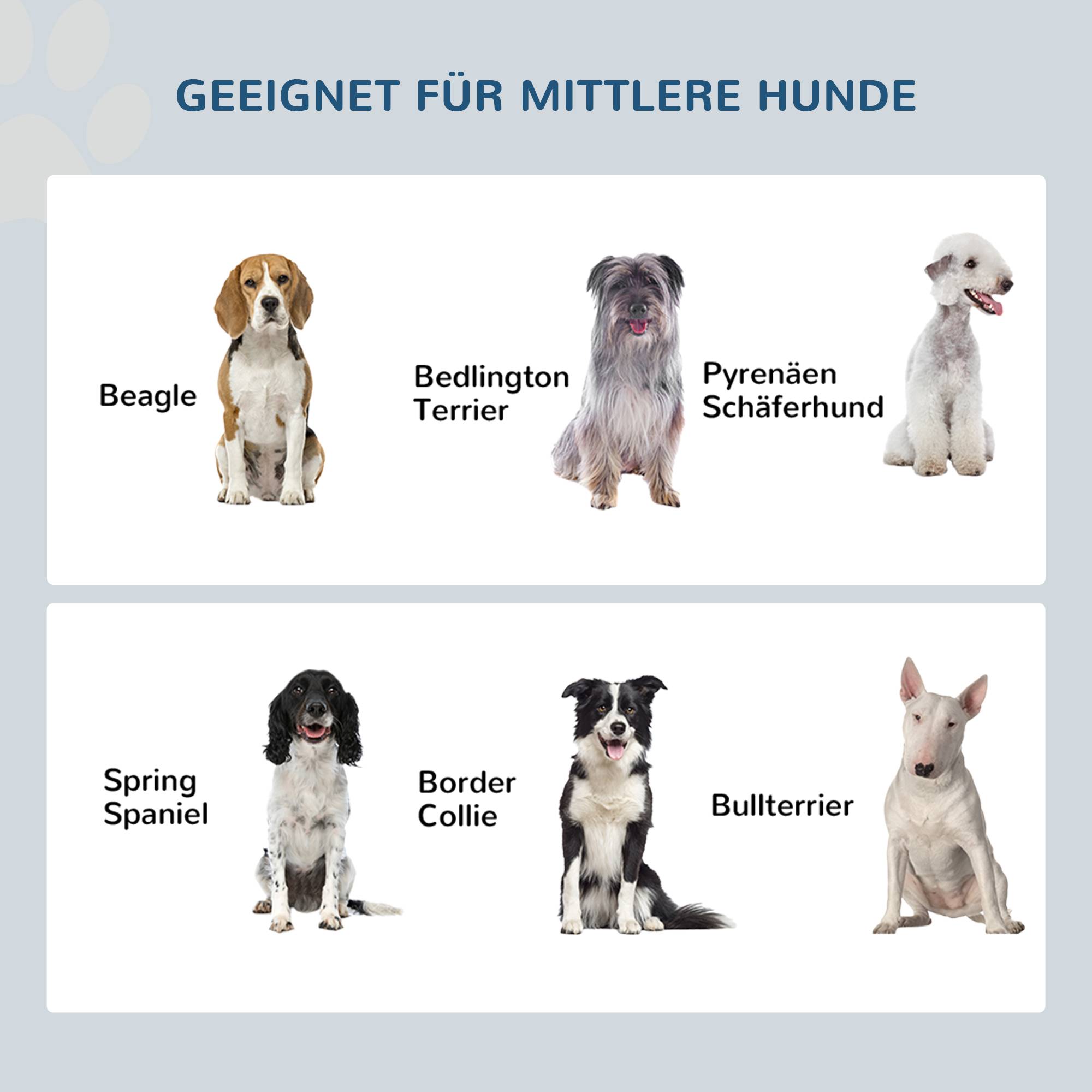 ComfortXL - Station repas surélevée pour chien MDF et inox 58,4 x 30,5 x 25,4 cm blanche 2 gamelles 2 L hygiéniques - Image 6