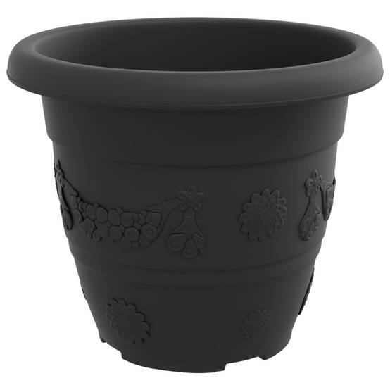 Pots de plantes en plastique noir Ø 26 x 26 x 21.5 cm (6 pièces) - PANGIVO - Image 6