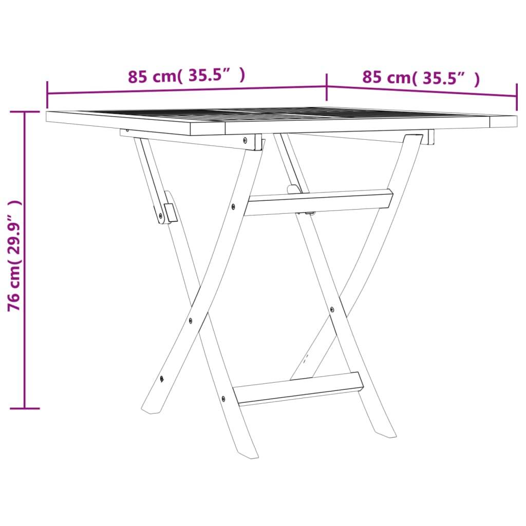 Ensemble de 5 pcs table de jardin avec chaises - mobilier de jardin Bois de teck massif - Image 10