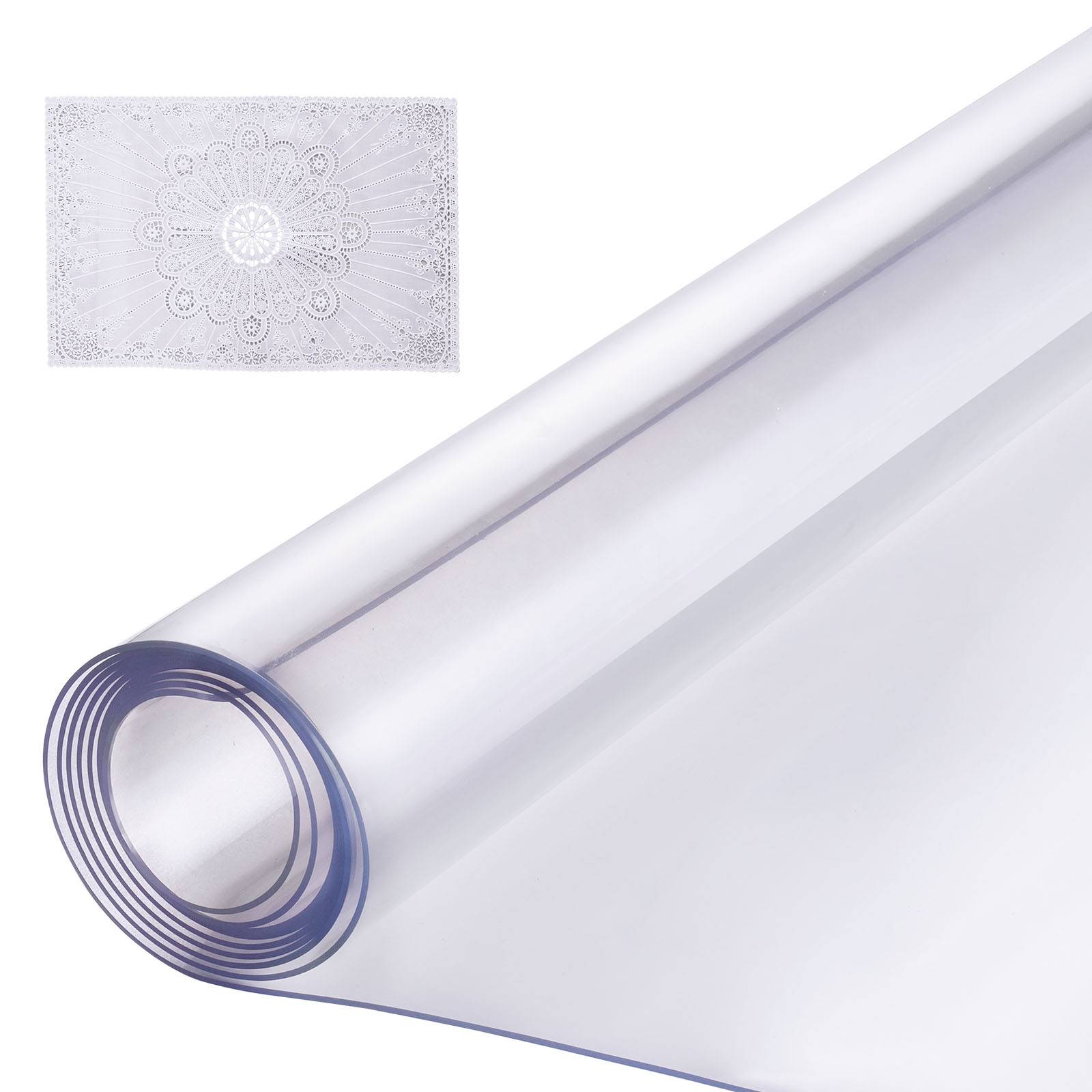 Vevor - VEVOR Protection bureau PVC transparent, 42x96", 1.5mm, rectangulaire, résistant eau, nettoyage. - Image 1