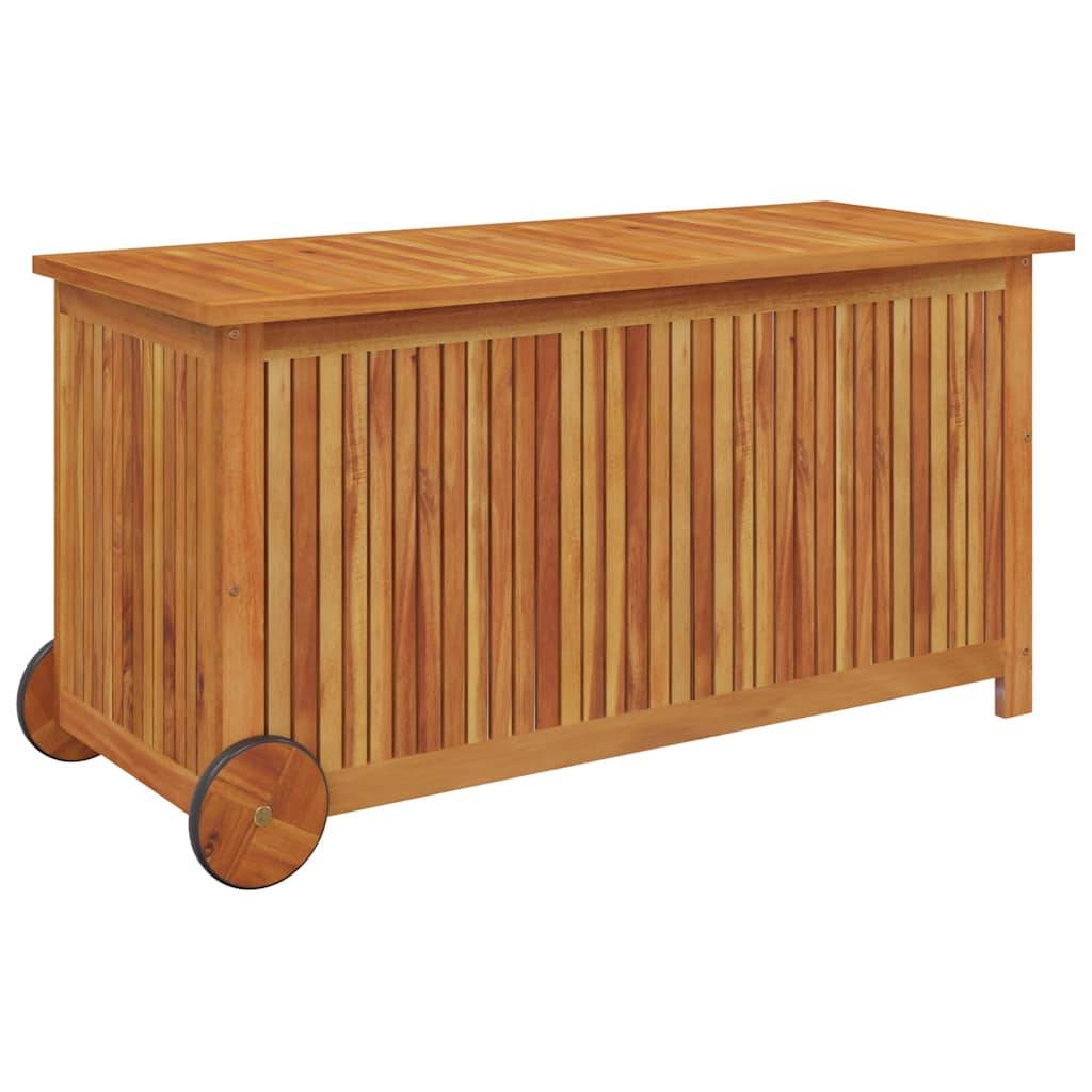 Coffre de rangement bois d'acacia naturel 113 x 50 x 58 cm - PANGIVO - Image 3
