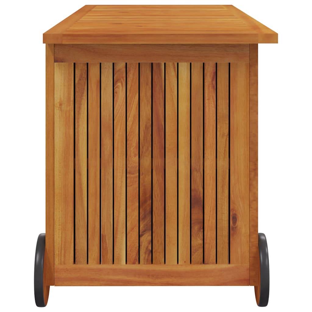 Coffre de rangement bois d'acacia naturel 113 x 50 x 58 cm - PANGIVO - Image 5