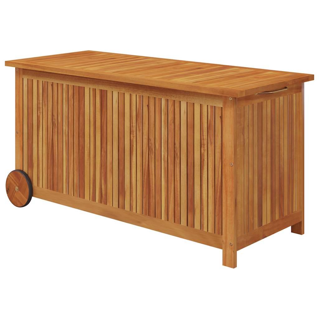 Coffre de rangement bois d'acacia naturel 113 x 50 x 58 cm - PANGIVO - Image 2