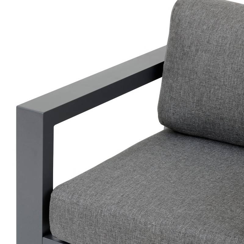 Hesperide - Fauteuil de salon de jardin "Évasion" graphite polyester et aluminium  Hespéride - Image 5