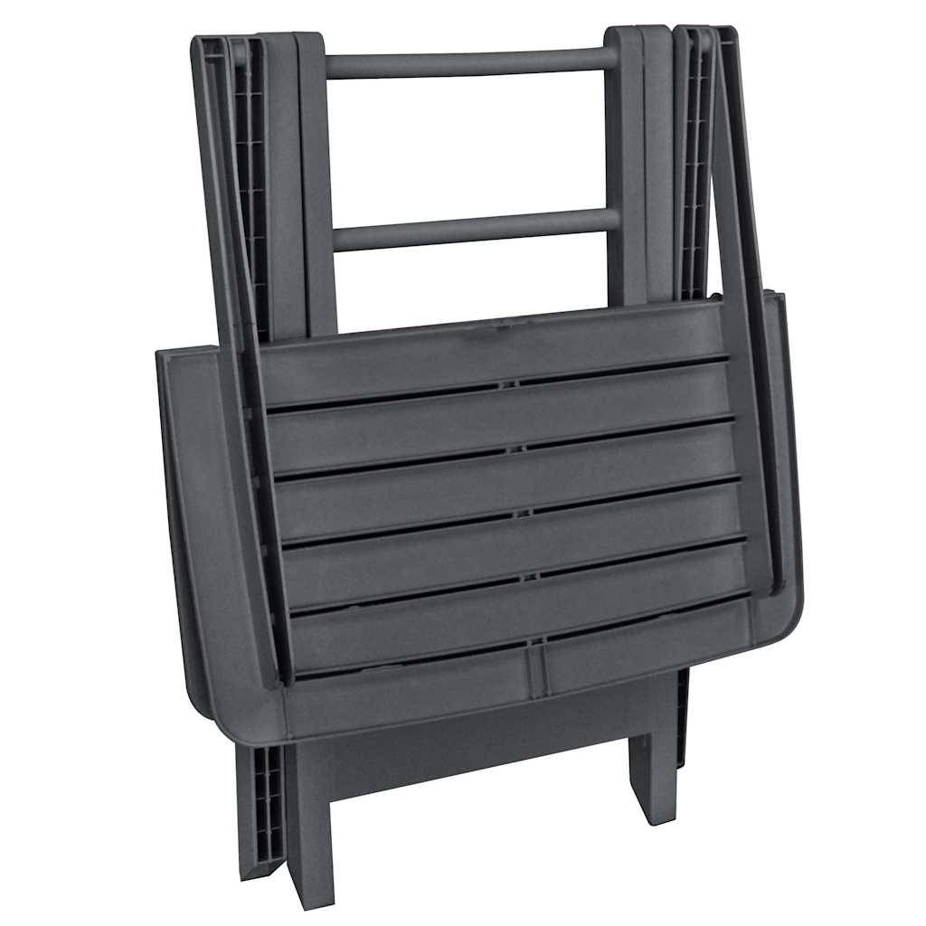 Vidaxl - Ensemble de bistro pliable 3 pcs-Salons de jardin Plastique Anthracite - Image 7