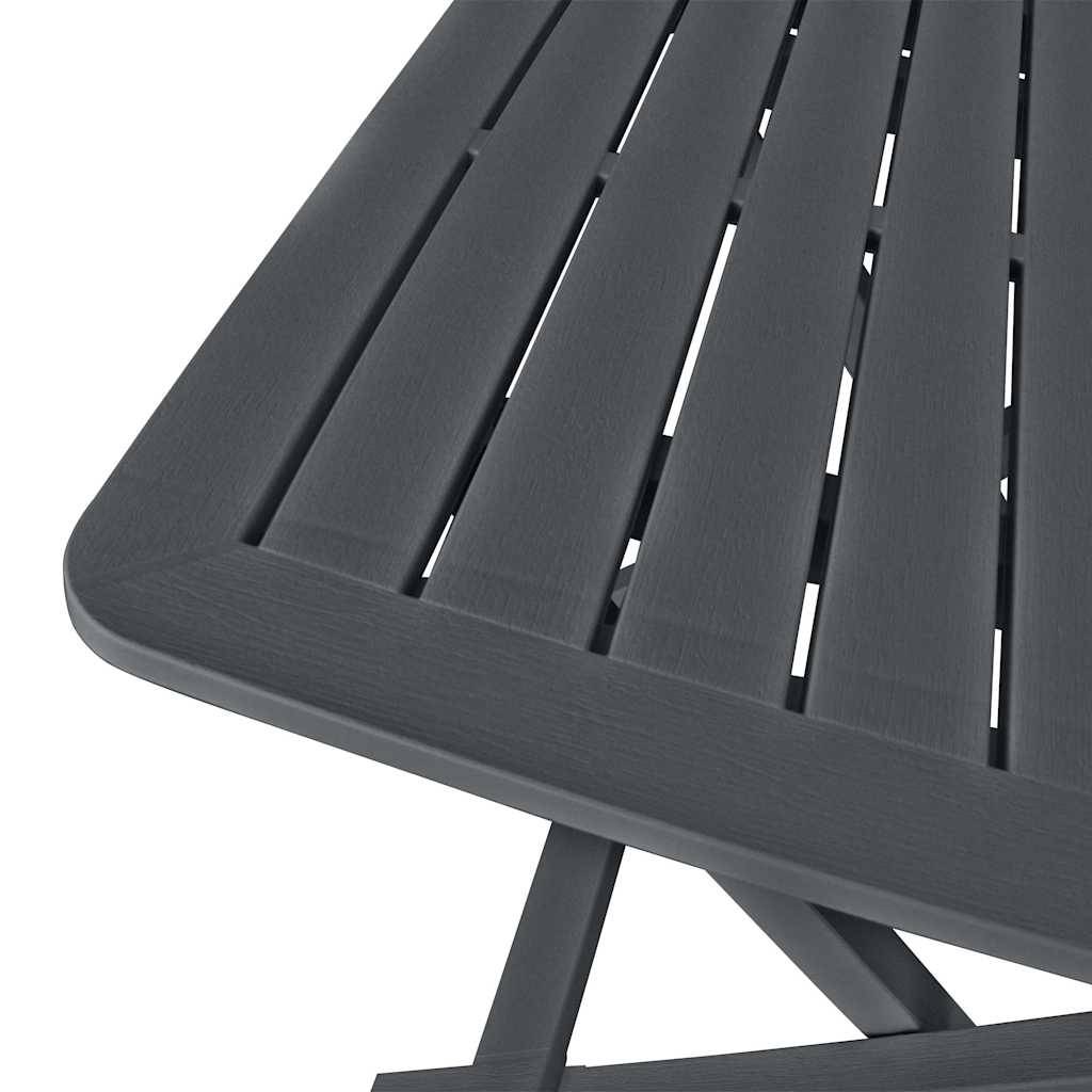 Vidaxl - Ensemble de bistro pliable 3 pcs-Salons de jardin Plastique Anthracite - Image 5