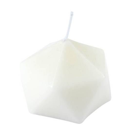 Bougie Déco Origami "Arty" 7cm Blanc