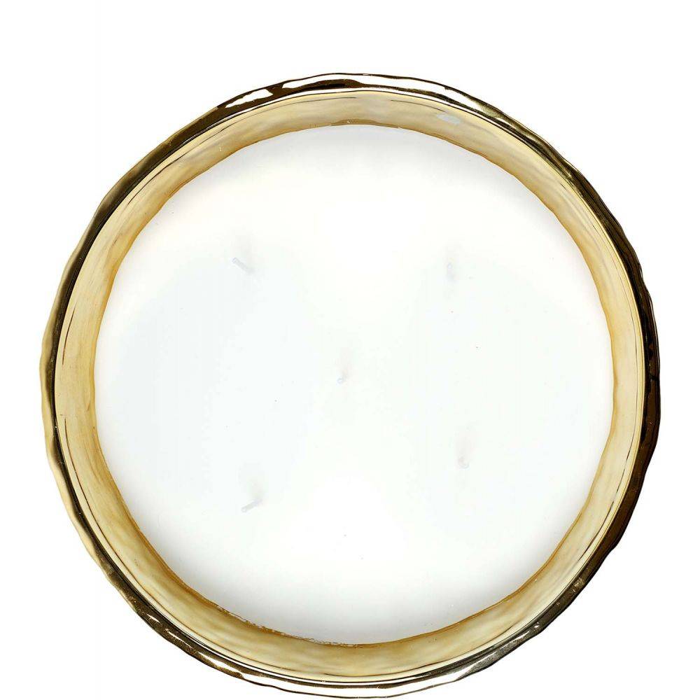 The Home Deco Factory - Bougie parfumée martelée dorée 5 mèches 21 cm - Image 3