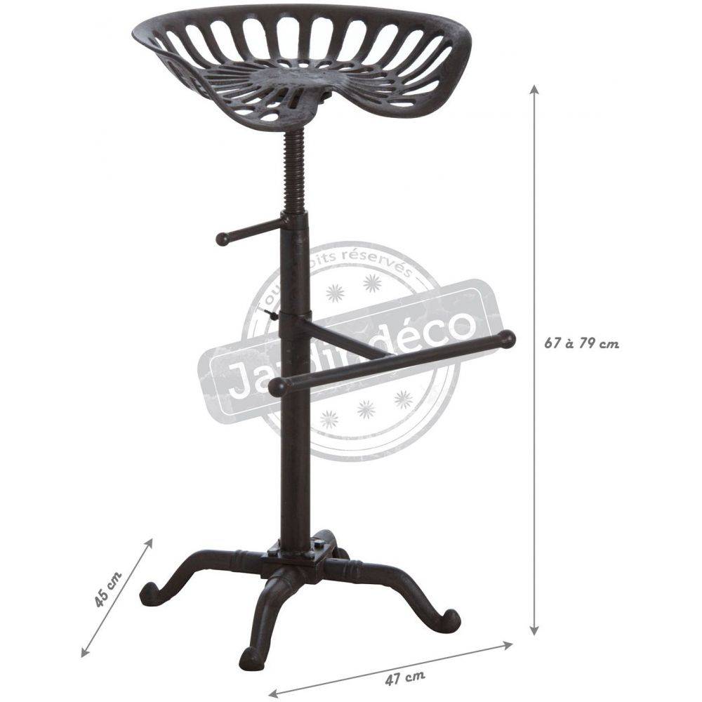 Aubry Gaspard - Tabouret haut en fonte - Image 2