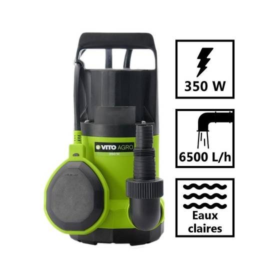 Pompe d'évacuation 350W Eaux claires Câble électrique 10m VITO - Image 2