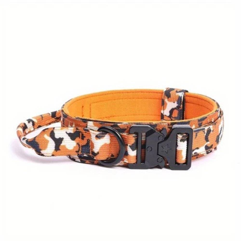 Collier tactique camouflage Orange S pour chien, FranceCroquettes - Image 1