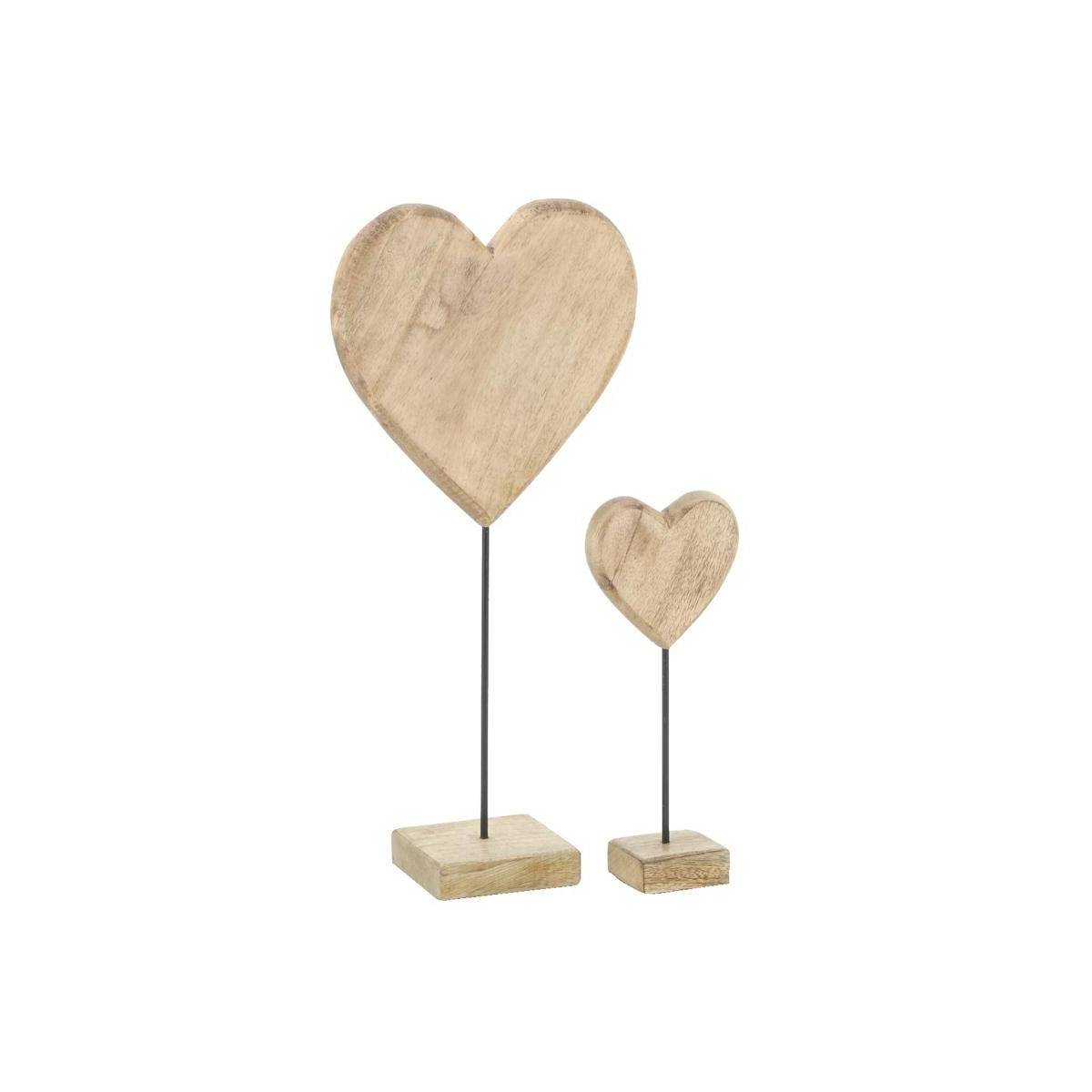 Aubry Gaspard - Coeurs sur pied en manguier (lot de 2) - Image 1