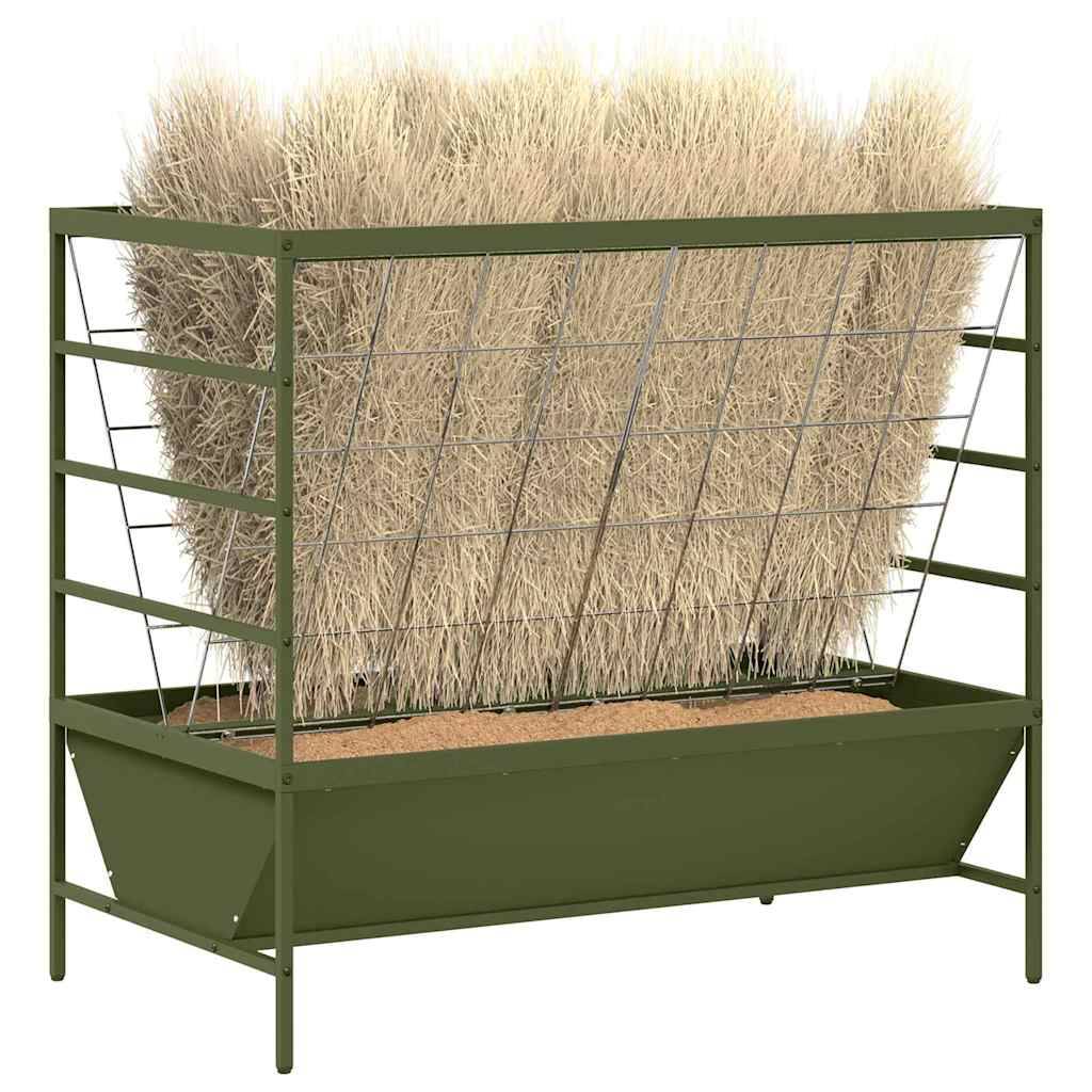Mangeoire Bétail Métal 15kg Hauteur Idéale Pré Vert Olive - ComfortXL Outdoor Living - Image 3