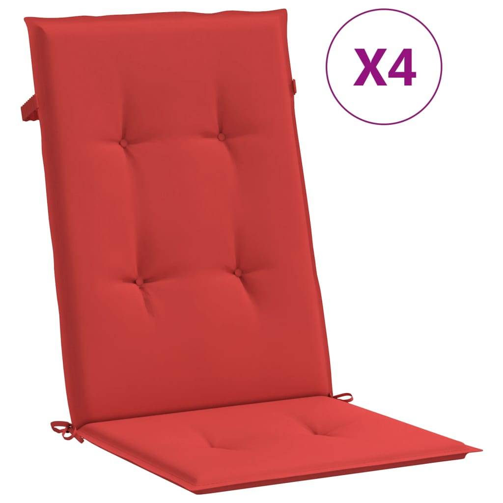Prolenta Premium - Coussins de chaise de jardin polyester rouge  120 x 50 x 3 cm  - Prolenta premium p330.8