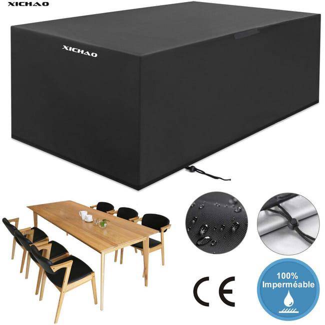 IntiMeg - Housse Salon de Jardin 420D Oxford 242 162 100cm Housse de Protection Salon de Jardin Housse Table Jardin Bâche Salon IntiMeg - Image 1