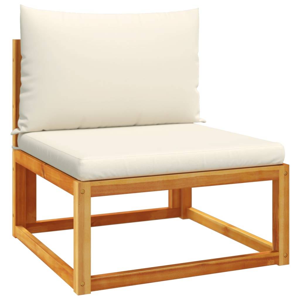 ComfortXL - Salon de Jardin Bas 5 Pièces Bois Acacia Massif et Dossier Rotin Tressé Coussins Épais Brun – ComfortXL Outdoor Living - Image 5