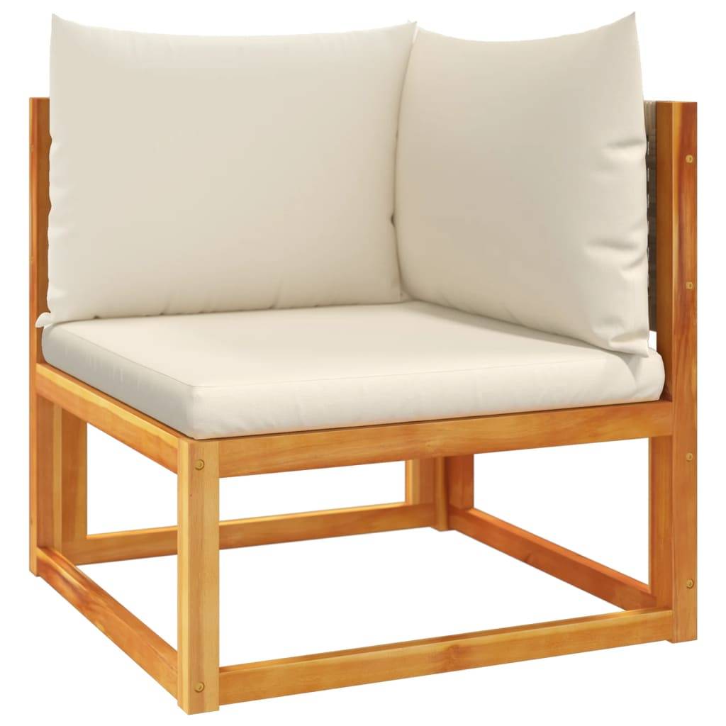 ComfortXL - Salon de Jardin Bas 5 Pièces Bois Acacia Massif et Dossier Rotin Tressé Coussins Épais Brun – ComfortXL Outdoor Living - Image 4