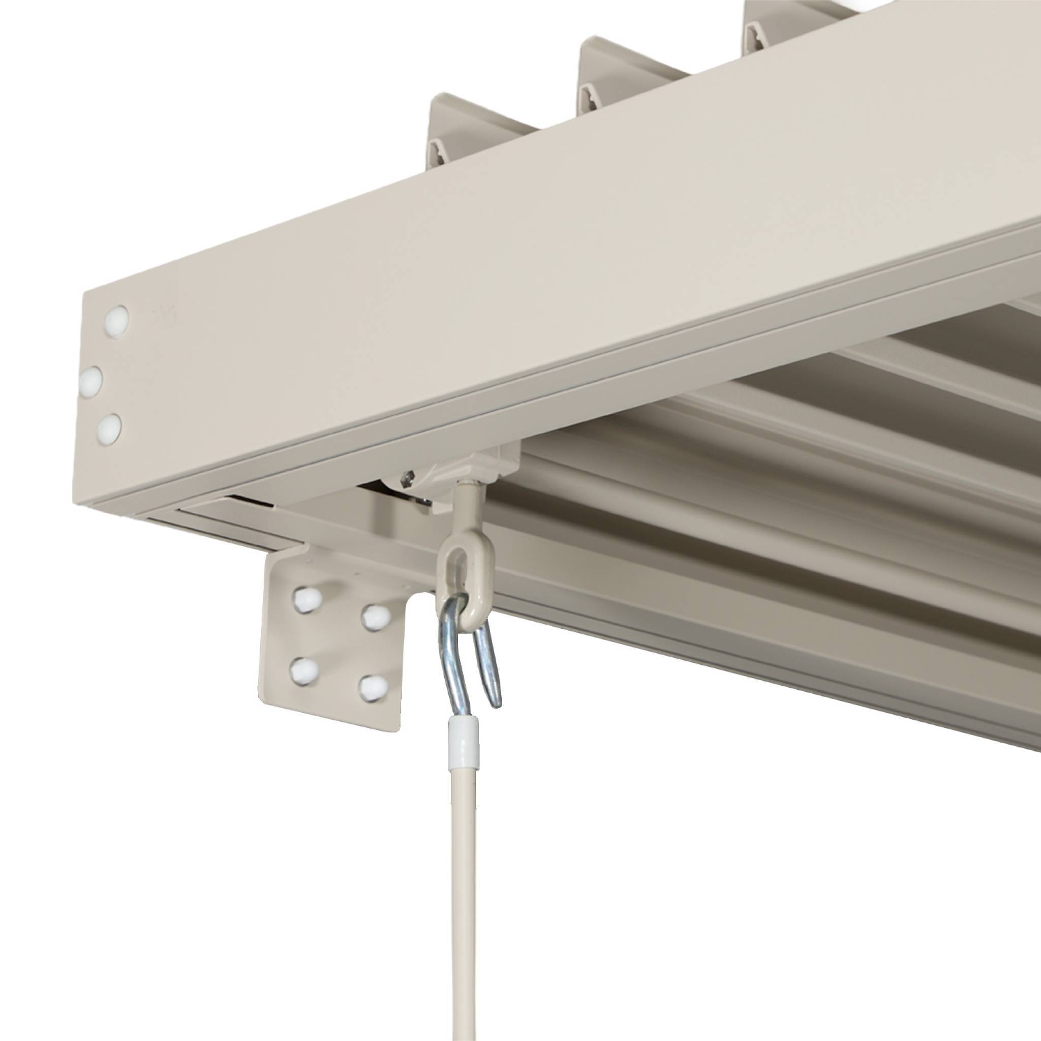 sweeek - Pergola bioclimatique aluminium adossée lames orientables 4x3m beige Palace | sweeek - Image 6