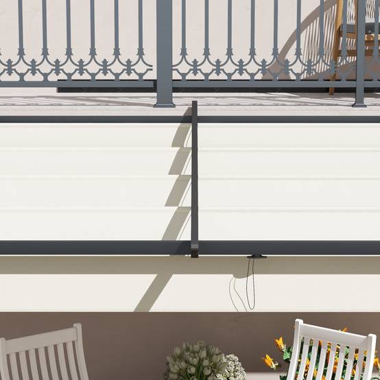 Gazebo pergola pare-vent 3 x 3 m avec toit réglable, coloris crème, protection solaire jardin et terrasse - Image 7