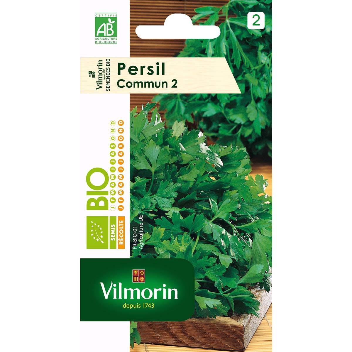 Persil commun 2 Bio  le sachet de 2700 graines environ (5g)