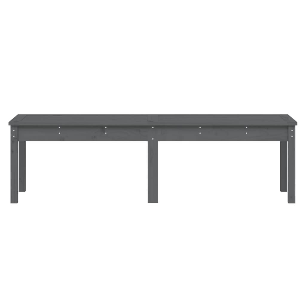 Maison Chic - Banc de jardin - Banc d'extérieur - Banquette à 2 places gris 159,5x44x45cm bois massif de pin - Image 4